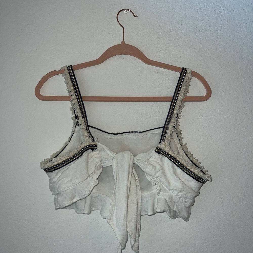 MinkPink Embroidered Super Crop Top from Revolve - size M - Picture 4 of 6